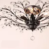 American Iron Crystal Chandelier Light Fixtures village Ceiling Lights Indoor Chandeliers lamp Black Bronze