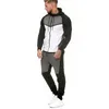 Höst fitness sportkläder män set mode tracksuits set man bodybuilding hoodies byxa casual outwear passar dropshipping