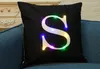 Mode LED Lampion Brief English Printed Taille Kussen Kussen Kussensloop Worpel voor Hotel Coffe Home Woonkamer Decor Kussen Deksel