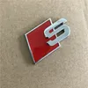 Métal S Logo Sline Emblème Badge Autocollant De Voiture Rouge Noir Avant Arrière Porte De Coffre Côté Fit Pour Quattro TT SQ5 S6 S7 A4 Accessoires3100511