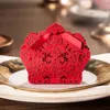 Laserskurna bröllopsfavoritlådor Holder Candy Box Tin Containrar kinesiska bröllopsfest gynnar