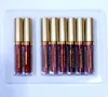 Nieuwe hot make-up ster-studded acht vloeibare lippenstift set 8 stks / doos langdurige romige glans vloeibare lipstick hoge kwaliteit DHL verzending