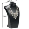 Hot Sale Black Volor Mannequin Form PU Läder Smycken Display Stativ för Counter Showcase Halsband / Hängsmycke Bust Visar Hållare