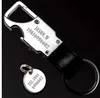 Qoong مخصص حروف الرجال الجلود مفتاح سلسلة المعادن سيارة مفتاح حلقة متعددة الوظائف أداة مفتاح حامل الصمام، فتاحة زجاجات المفاتيح Y16