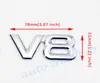 Paar Metalen Auto Motor Motor Turbo Trim Badge Chrome 5.0 + V8 Embleem Logo 3D Decal Sticker Decorate