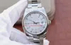 Luxusmode Mode Armbanduhren M126334 Weiß Zifferblatt 41mm Asien Eta Bewegung Edelstahl Automatische Herrenuhr Uhren