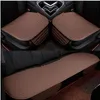 3 pièces/ensemble housse de siège de voiture en lin style quatre saisons avant et arrière coussin respirant protecteur tapis taille universelle
