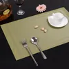 Placemats PVC Dining Table Mat Heat Insulation Stain Resistant Placemat Anti Slip Washable Pad Restaurant Kitchen Mats