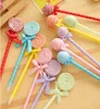 6 PCSLOT NEBENSETZ KLASTE KAWAII CONTY CORK PENS SHAPE BALL Point Lollipop Kugelschreiber niedliche Briefpapierschule 2229966