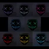 Máscara de Halloween LED Luminoso Fiesta de Carnaval Máscaras de terror La purga Año de elección Máscaras divertidas Festival Suministros de disfraces de cosplay Brillan en la oscuridad