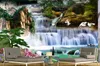 Niestandardowe 3D Mural Tapeta Salon Wodospad 3 D Tapeta na ściany Sofa Tv Background 3D Photo Wallpaper