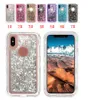 Bling Crystal Defender Cover Case Liquid Glitter Vattentät stötsäker telefonväska till iPhone X Samsung S9