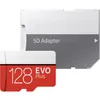 2019 상위 판매 블랙 레드 EVO + 플러스 64GB 32GB 128GB 256GB 100Mbps (U3) 무료 SD 어댑터 블리스 터 패키지 빠른 속도가있는 메모리 카드