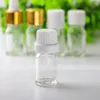 Best Price 5ml Clear Glass Dropper Bottles For E liquid E juice 5ml Empty Essential Oil Glass Bottles With Gold White Cap