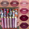 A Moda Cor Maquiagem 6 Cor Matte Metal Bead Light Skulls Único Lip Color Batom