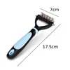 Cutter Dog Rakes Fur Knot Cutter Grooming Shedding Brush Comb Rake Pets Dogs Cat Long Short Hair Metal Blade Pet Supplies