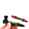 Tubi a mano in metallo colorato a forma di missile Molti colori Facile da trasportare Pulito Porta mini tubo da fumo Design unico