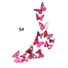 30 Style 3D PVC Beautiful Magnetic Butterfly Removable Wall Stickers Butterfly Fridge Magnet Sticker Living Room Wall Decoration ak085