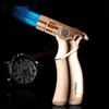 DHL Four Mouthes Aansteker Butaan Gas Torch Winddicht Lichter Pistool Jet Flame Torch Sigaret Cigra Lichter Micro Culinary Torch met geschenkdoos