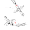 New angle wings cross cremation memorial ashes urn keepsake stainless steel pendant necklace jewelry for men or women2524