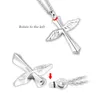 Nouveau angle ailes croix crémation cendres commémoratives urne souvenir en acier inoxydable pendentif collier bijoux pour hommes ou femmes 269u