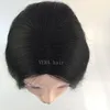 Brasiliansk Kort Maskin Gjord Little Lace Front Human Hair Wigs Bob Wig Full och tjock för svart Kvinnor Naturlig Färg