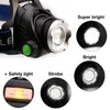 T6 1000lumens Induction LED Lampe froide à tête zoomable étanche RECHARAGE 18650 Batterie lampe de tête de pêche de chasse 2434701