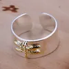 Fine 925 Sterling Silver Ring for Women Men,New Arrival XMAS Wholesale Fashion jewelry 925 Silver Butterfly Cuff Ring 2018 Link Italy AR11