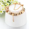Szelam Fashion White Crystal Key Charm Bracelet For Women Gold European Diy  Bracelets & Bangles Pulseira SBR170013