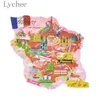 Lychee National Panorama Resin Fridge Magnet France Australia Canada India Refrigerator Magnets Travel Souvenirs Home decoration