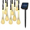 Solar String Lights LED Water Drop Lights Decorative Solar Fairy Lights,5M 50 LED Lights,Perfect for Decorating House, Garden