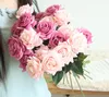 Real touch rose christmas decorations for home silk artificial peony Wedding decoration marrige decorative flower Party Decor GA479