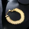 Neue klassische arabische Münzschmuckschmuck Sets Goldfarbe Halskette Armband Ohrringe Ring Muslim -Münzzubehör 239C2758291