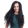 Curl Nu locs Hair Extension 18 tums virkade flätor Syntetiska hårförlängningar 2018 Nya Fashion Curly Nu Locs Syntetiskt flätande hår
