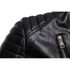 Men's Jackets Men PU Leather Biker Motorcycle Jacket Stand Collar Slim Fit Outwear Faux Casual Coat Zipper