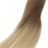 Balayage Human Hair Extensions Tape ins Ombre Dark Brown to Light Brown and Bleach Blonde Tape On Hair Remy Straight 100g 40pcs5537978