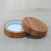 Bottiglie per cosmetici in vetro trasparente riutilizzabili da 100 g con coperchio in bambù Vaso per crema cosmetico in vetro vuoto speciale di bambù F1037