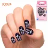 24pcs pre design falska naglar franska falska naglar vackra nageltips för nagelkonst mode fingernail gratis lim