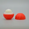 Blank Cosmetic Ball Container 7g 5colors Lip Balm Jar Eye Gloss Cream Sample Case Red Orange Purple Green Black