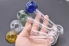 Colorful 10colors High quality newest Necklace glass oil burner pipe cheap thick heady glass oil tube pipe hand tobacco pipe for smoking