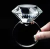 Hochzeitsdekoration 8 cm Kristallglas Große Diamant Ring Romantische Vorschlag Heirat Requisiten Home Ornamente Party Geschenke Souvenirs