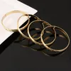 7MM 4 pezzi Dubai gioielli in oro con braccialetti per donna uomo gioielli etiopi color oro braccialetti africani gioielli