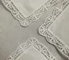 Set of 12 Fashion Ladies Handkerchief 12"x12"white Cotton Wedding Bridal Handkerchiefs Embroidered Lace Hankies Hanky For Bridal Gifts