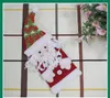 Noel Şarap Seti Şişe Kapağı Çanta Dekorasyon Ev Partisi Bez + çekme kumaş, yün Santa Noel Noel Navidad Dekorasyon
