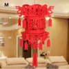 Piękne Lucky Auspicious Red Double Happiness Chiński Knot Tassel Wiszące Latarnia Rooftop Wesele Dekoracja QW8456