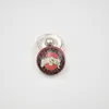 Ohio State Snap -knappar 18mm Round Glass College Sports Team Snap Charms Högkvalitativa snäpptillbehör för halsbandsarmband Earri1096219