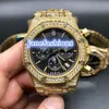 Wysokiej jakości męskie zegarki Multi-specyfikacja Gold Diamond Hot Sale zegarki modowe VK Quartz Chronograph Sport Diamonds Watch