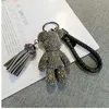 Cx-shirling mignon Bling complet CZ strass Animal porte-clés voiture porte-clés anneau pendentif pour breloque de sac Gifts261T