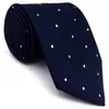 D12 Navy Polka Dots Mens Slips Silk Klassisk Extra Lång Storlek 63 "Fashion Groom Dress Slipsar för Man Hanky