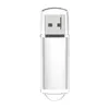 Silver Bulk 100PCS Rektangel USB 2.0 Flash Drives 64 MB Flash Pen Drive Hög hastighet 64 MB Thumb Memory Stick Storage för dator Laptop Tablet